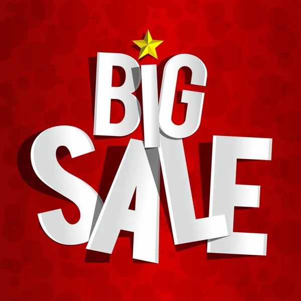 Creative Big Sale On Red Background — Stock Vector
