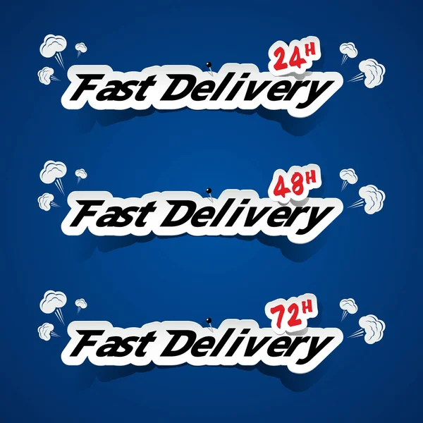 Creative Fast Delivery Banners — Stock Vector