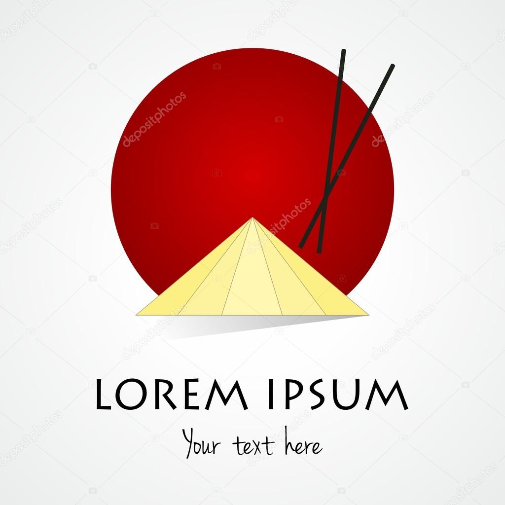 Creative Abstract japanese Food Logo Template vector illustration