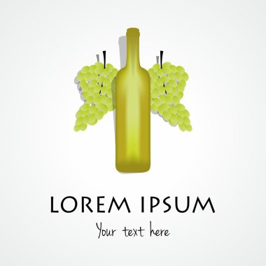 yaratıcı beyaz şarap logo şablonu