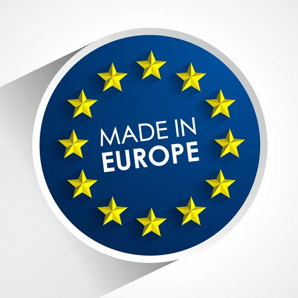 Badge Made In Europe — Vettoriale Stock