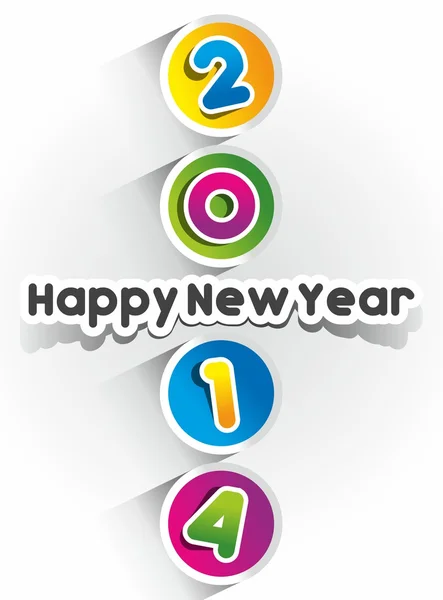 Szczęśliwego nowego roku 2014 karty — Wektor stockowy