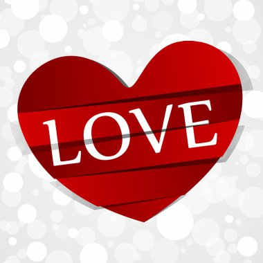 Kırmızı kağıt aşk kalp