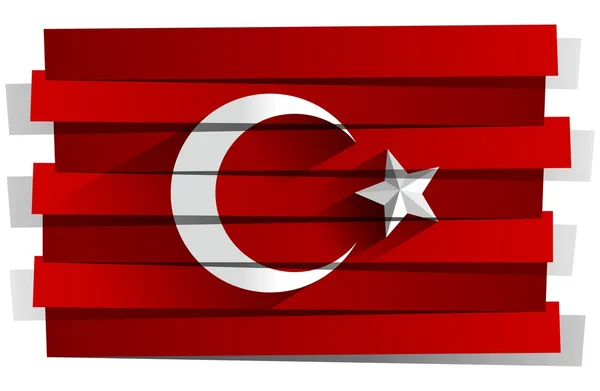 Vlag van Turkije — Stockvector