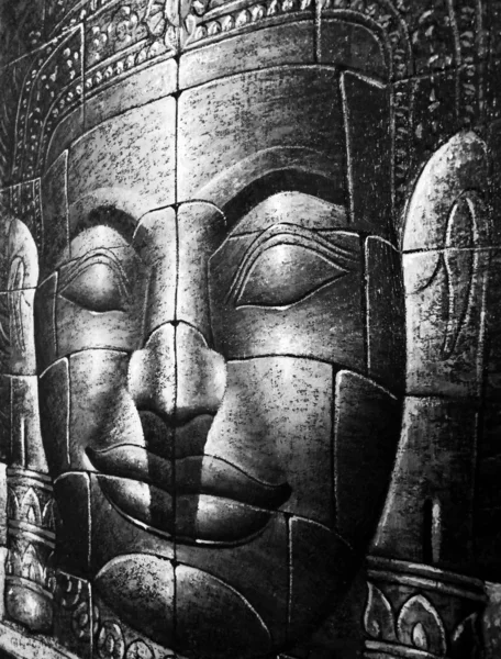 カンボジアの仏顔 — ストック写真
