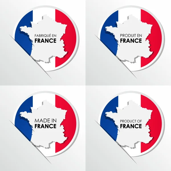Badges fabriqués en France — Image vectorielle