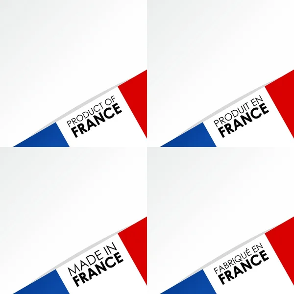 Fabricado en Francia Insignias — Vector de stock