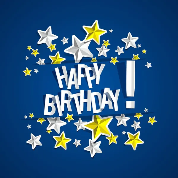 Tarjeta de cumpleaños feliz — Vector de stock