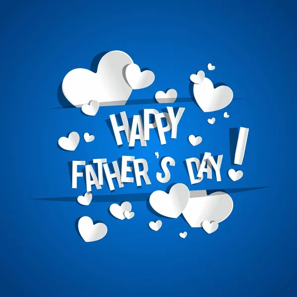 Tarjeta de felicitación del día del padre feliz — Vector de stock