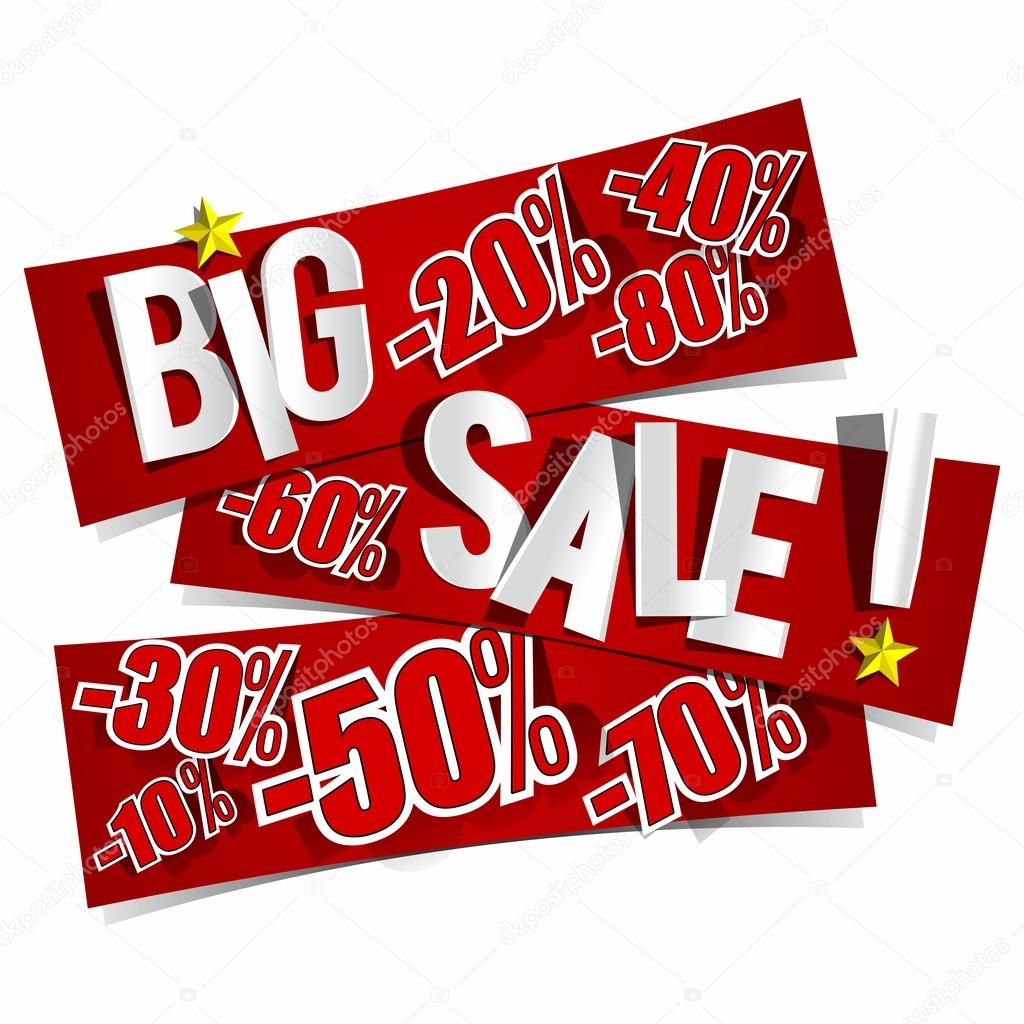 Big Sale On Red Banners