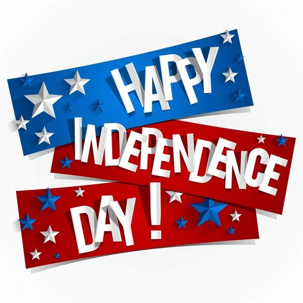 Mutlu ABD Bağımsızlık günü kartı — Stok Vektör