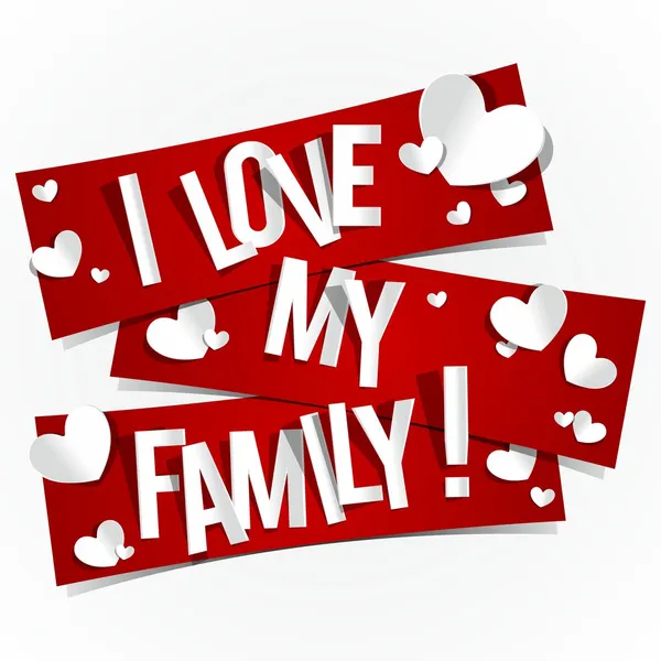 Szeretem a családomat. — Stock Vector
