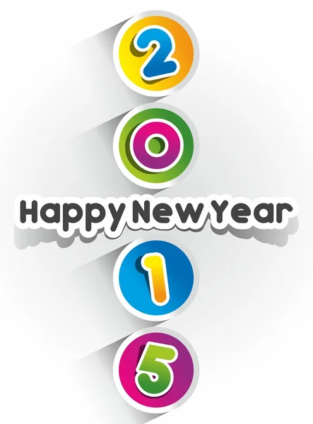 Happy New Year 2015 Greeting Card — Stock Vector