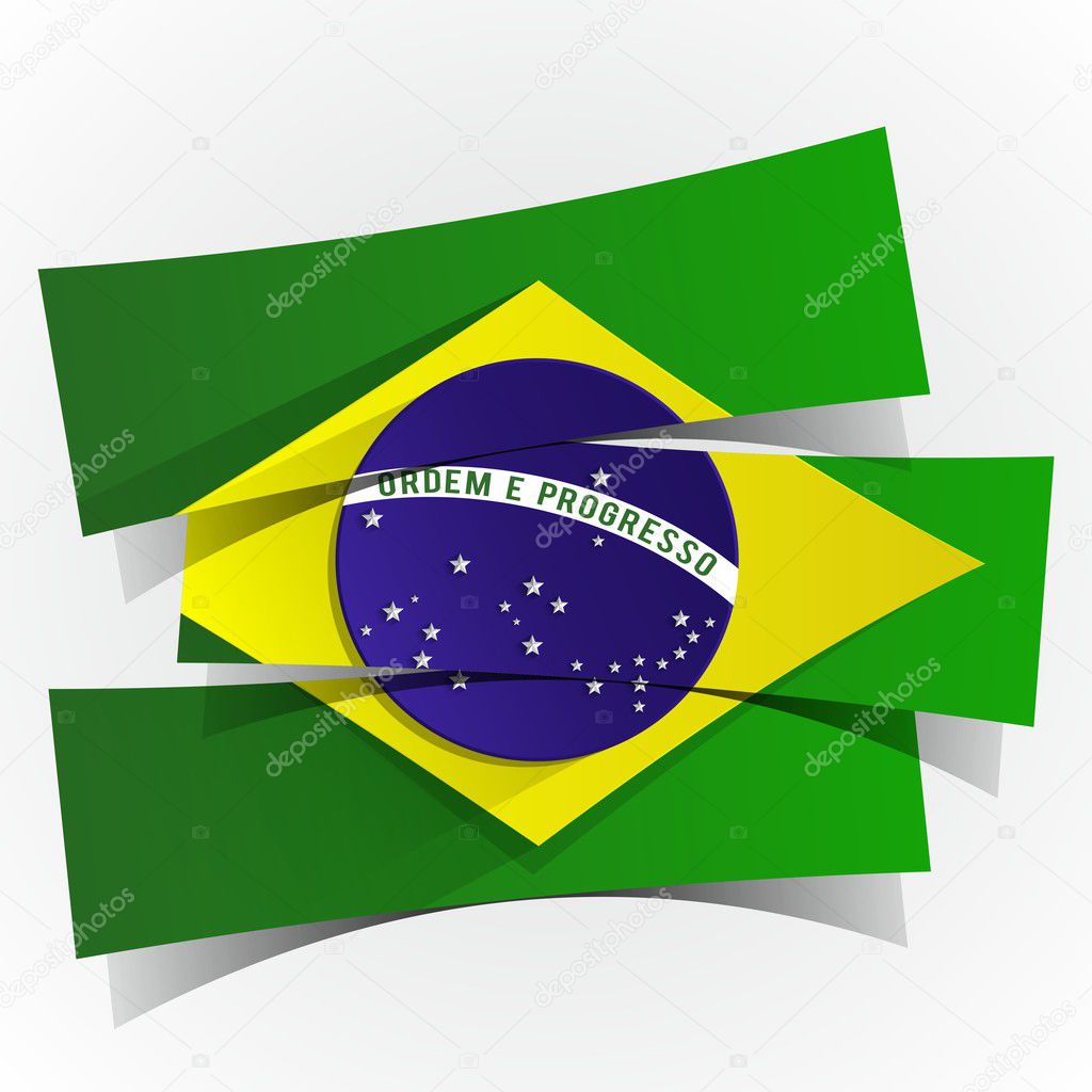 Creative Abstract Brazilian Flag