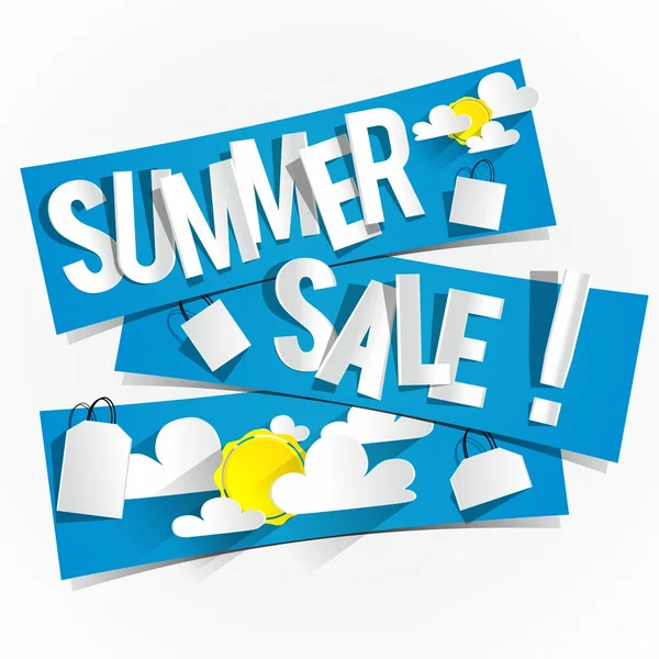 Hard Discount Summer Sale Banners — Stock Vector