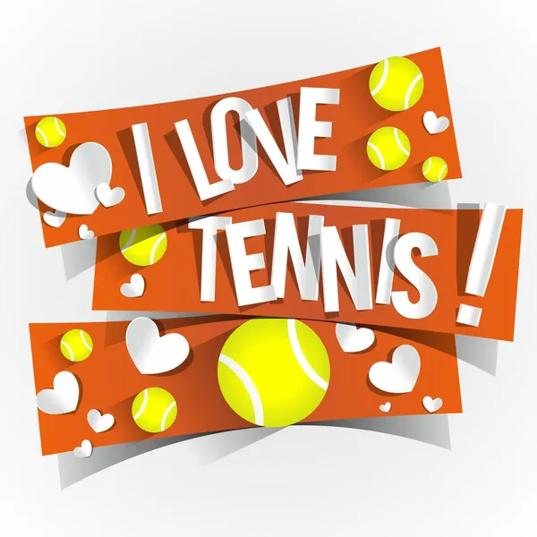 I Love Tennis — Stock Vector