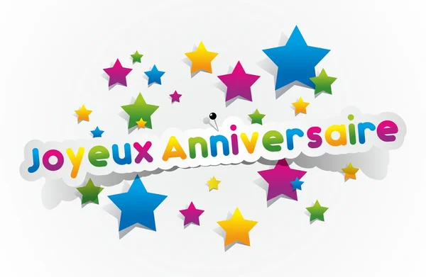 Joyeux anniversaire carte de voeux — Image vectorielle