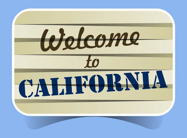 Welcome To California — Stock Vector