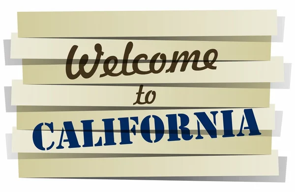 Welcome To California — Stock Vector