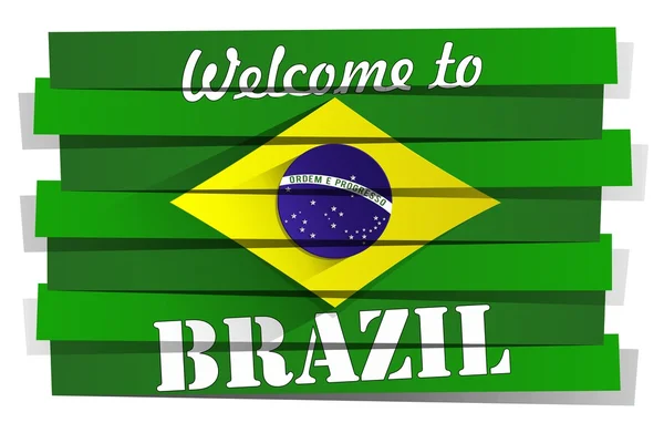 Bienvenido a BRASIL — Vector de stock