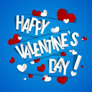 Sevgililer günün kutlu olsun tebrik kartı.