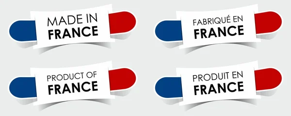 Fabricado en Francia Insignias — Vector de stock