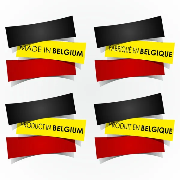 Gemaakt in België badges — Stockvector