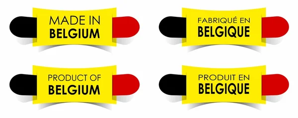 Gemaakt in België badges — Stockvector