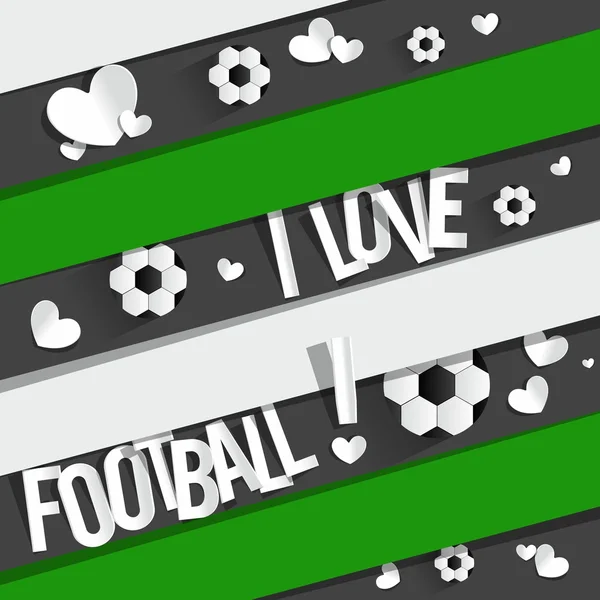 I Love Football — Stock Vector