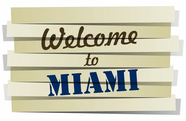 Welcome To Miami — Stock Vector