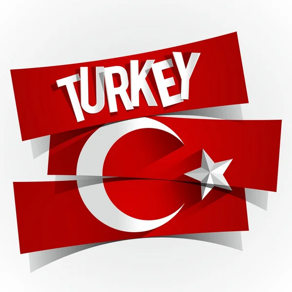 Drapeau de Turquie — Image vectorielle