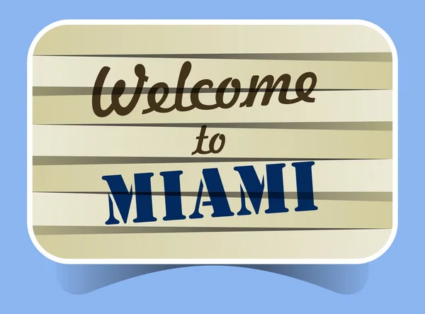 Bem-vindos a Miami. — Vetor de Stock