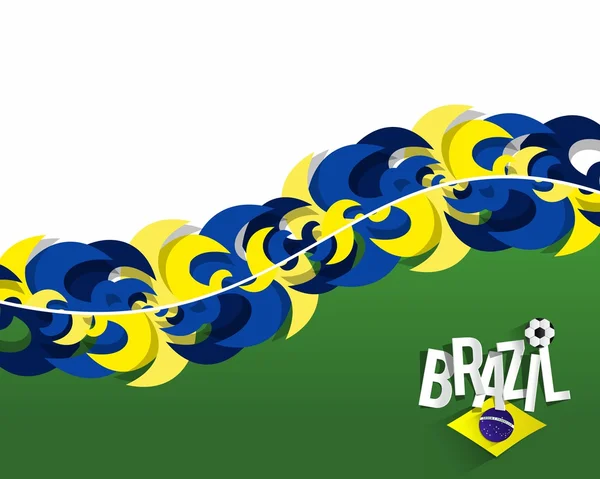 Brazilian Soccer Team Background — Stock Vector