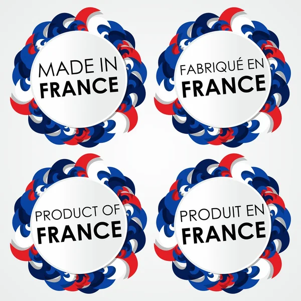 W Francji odznaki — Wektor stockowy