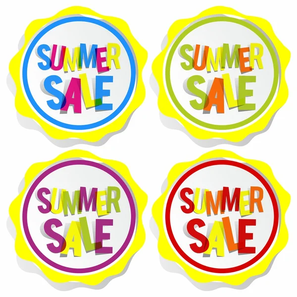 Badges de vente d'été — Image vectorielle