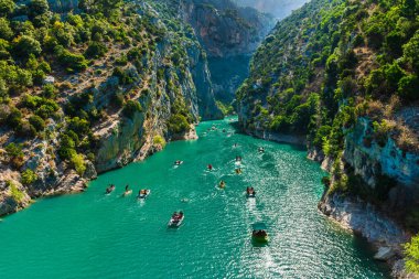 Cliffy rocks Verdon gorges near Galetas bridge, lake Sainte Croix, Provence, Provence Alpes Cte d'Azur, France 