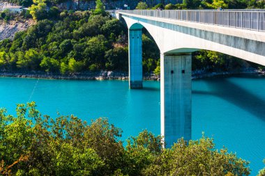 Cliffy rocks Verdon gorges near Galetas bridge, lake Sainte Croix, Provence, Provence Alpes Cte d'Azur, France 