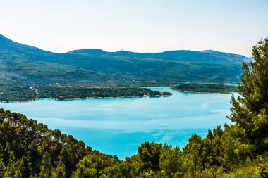 Cliffy rocks Verdon gorges near Galetas bridge, lake Sainte Croix, Provence, Provence Alpes Cte d'Azur, France 
