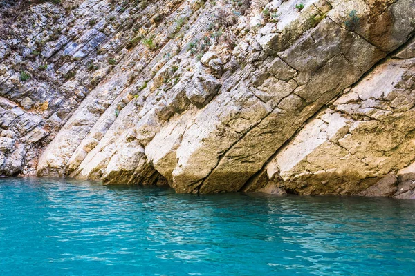 Cliffy Rocks Verdon Gorges Galetas Bridge Lake Sainte Croix Provence — стоковое фото