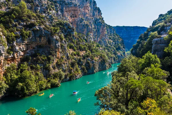 Sentier Garde Canal Quinson Verdon Lower Gorge Lake Sainte Croix — Zdjęcie stockowe