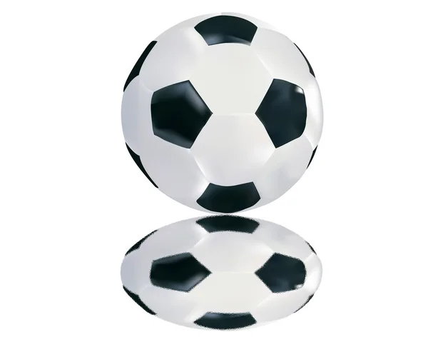 Pelota de fútbol con reflejo — Vector de stock