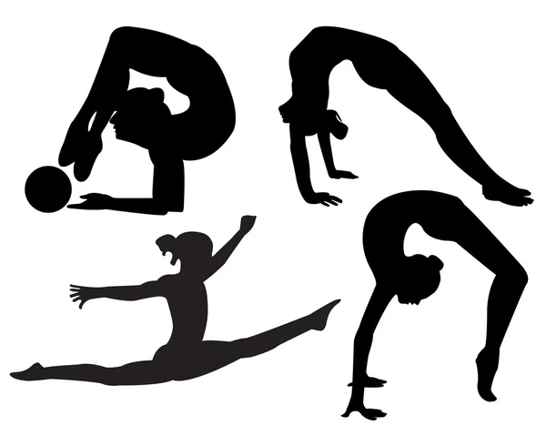 Gymnasts — Stock Vector