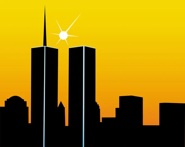 Twin Towers — Stock Vector