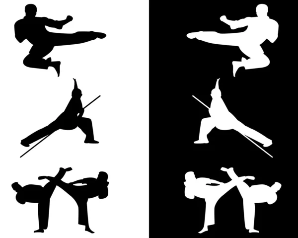 Taekwondo et karaté — Image vectorielle