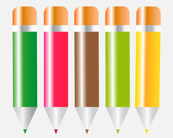 Colored pencils — Stock Vector