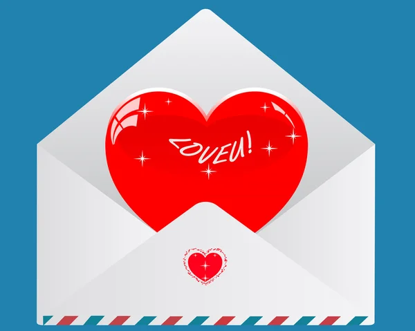 Valentine envelope — Stock Vector