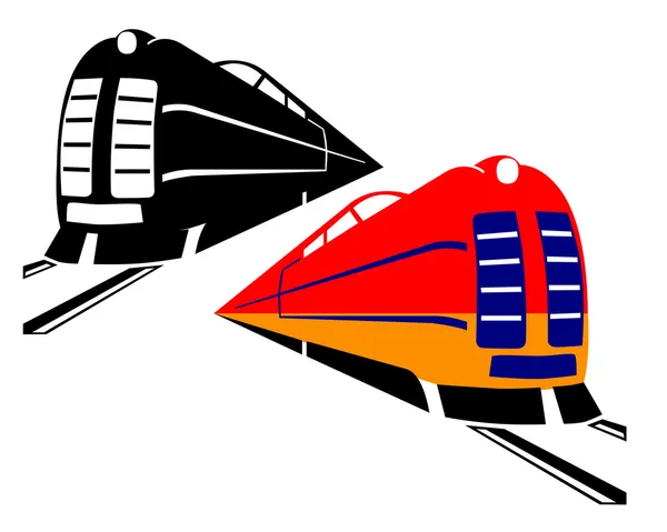 Dos trenes — Vector de stock