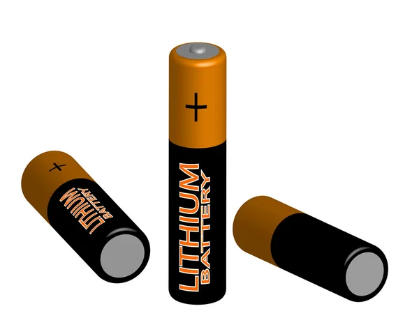Trzy baterie — Wektor stockowy