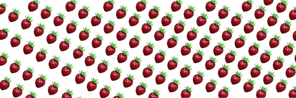 Färgglada mönster av vilda jordgubbar på en vit bakgrund. koncept - förpackning eller tapet av naturliga bär — Stockfoto