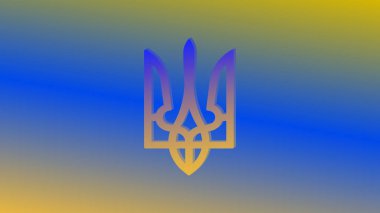   Coat of arms of Ukraine 3d effect